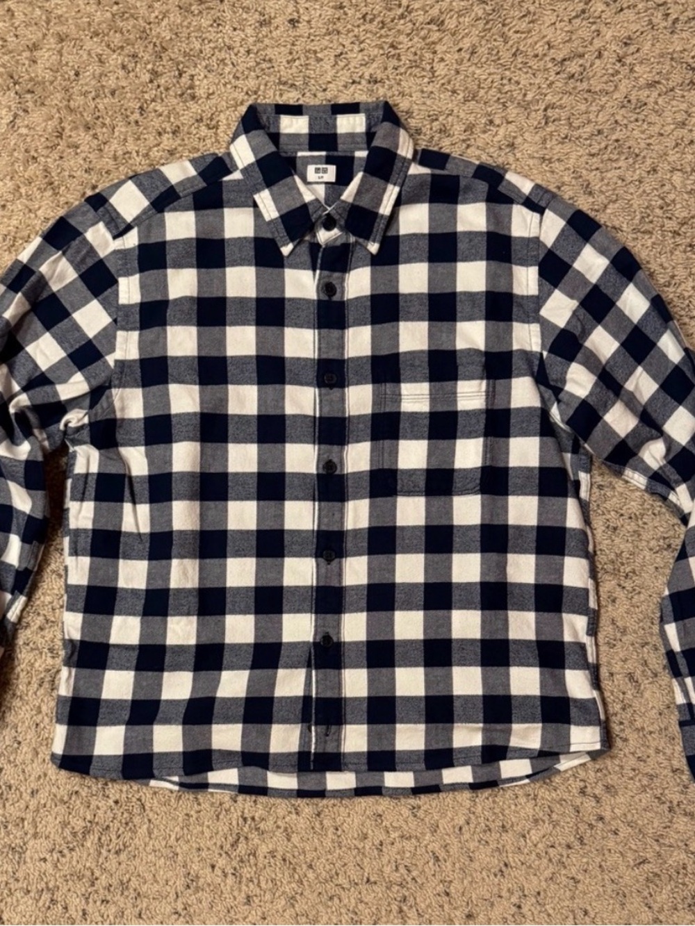 Uniqlo Men’s Flannel Checked Long-Sleeve Shirt (Buffalo Check Pattern) Sz:Small